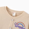 thumbnail image 4 of PatPat Girls Outfit Set Rainbow Graphic Cardigan Top and Plaid Bow Skirt Set Kids Clothes 4-12Y, 4 of 9