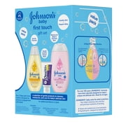 Johnsons Baby First Touch Gift Set, Baby Bath & Skin Products, 3 Items