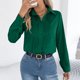 thumbnail image 5 of Xuyuer Women's Casual Solid Color Long Sleeve Turndown Collar Button Blouse, Elegant Office Top for Business Attire, Formal Events and Professional Wardrobe Essentials, 5 of 8