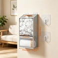 thumbnail image 5 of Extra Large Wall Mounted Bag Holder, No Drill Plastic Storage Rack, Hanging Organizer for Home, Over The Door Trash Bag Dispenser, Laundry Room Essential​, Gray, 5 of 5