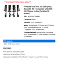 thumbnail image 2 of Front and Rear Strut and Coil Spring Assembly Kit - Compatible with 2006 - 2012 Toyota Avalon (Excludes SE Models) 2007 2008 2009 2010 2011, 2 of 2