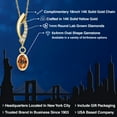 thumbnail image 2 of Gem Stone King 14K Yellow Gold Ecstasy Mystic Topaz and Lab Grown Diamond Pendant Necklace for Women | 0.53 Cttw | Gemstone November Birthstone | Oval 6X4MM | With 18 inch Chain, 2 of 6