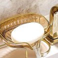 thumbnail image 4 of Self-Draining Soap Dish with Gold Metal Holder | 45° Angled Design for Quick Drying | Non-Porous Plastic for Easy Cleaning | Multipurpose for Bathroom Kitchen Sink Shower Bathtub, 4 of 6