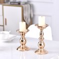 thumbnail image 2 of Moyic Candelero con forma de pilar de hierro, centros de para fiestas de boda, candelabro de Color sólido, cafetería, restaurante, candelabro Kits para hacer velas Pequeña Moyic HA010586-01B, 2 of 6