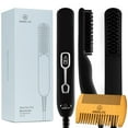 thumbnail image 1 of Aberlite EDC - Cepillo alisador de barba profesional con calefacción para hombres (para barbas de más de 1,27 cm) (negro), 1 of 5