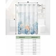 thumbnail image 7 of No Hook Shower Curtains, Coastal Coral Standard Bathroom Curtains with Snap in Liner, Blue Ocean Starfish Turtle Watercolor Waterproof Washable Fabric Bathroom Shower Curtain Sets, 60" x 72", 7 of 7