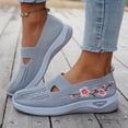 thumbnail image 4 of Willtoo Embroidered Flower Orthopedic Shoes for Women Arch Support Work Shoes Lightweight Slip on Non Slip Walking Shoes Knitted Mesh Stretch Comfortable 2026 New Foam Shoes, 4 of 6