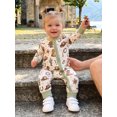 thumbnail image 5 of Cjfdfy Newborn Baby Boy Girl Western Fall Clothes Cowgirl Cactus Horse Print Long Sleeve Side Zipper Romper Infant Cute Farm Fall Winter Outfit 0-18 Months, 5 of 9