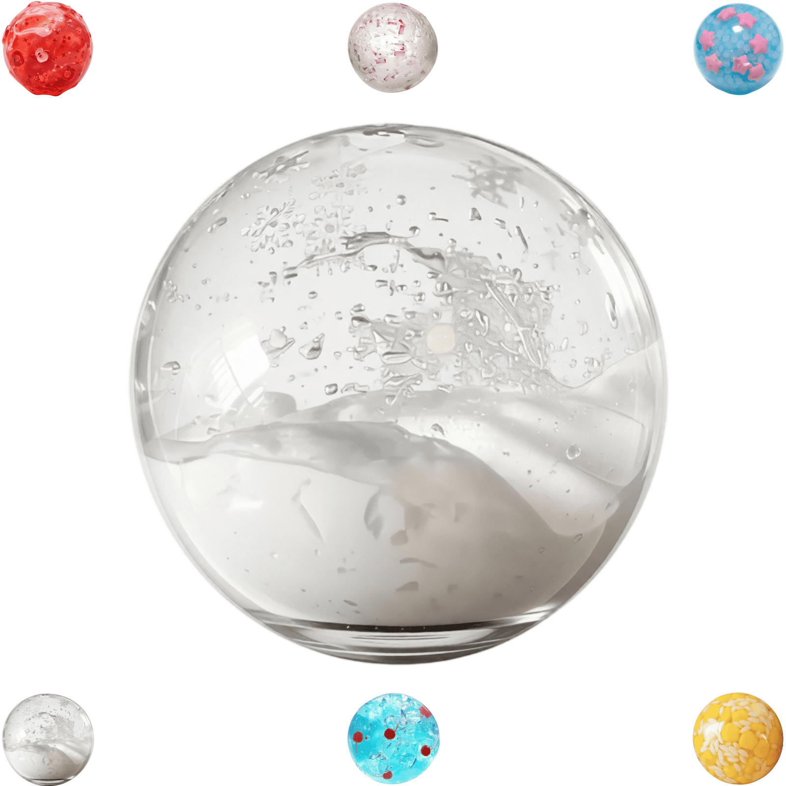 Re‑Moldable Crunch Sound Stress Ball Fidget Toys Squeeze Toys Squishy Toys Transparent Sensory Sphere Portable Hand Toy For Teens Adults Daily Anxiety Relief-C