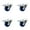 4 Swivel - Total Lock Brakes  - Blue, variant on 3 Inch Solid Polyurethane Wheel Swivel Bolt Hole Caster Service Caster Brand