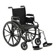 Invacare 9000 SL Durable Light Weight Wheelchair, Height Adjustable Desk-Length Arms, 18" Wide, Flat Black, 9SL_34752