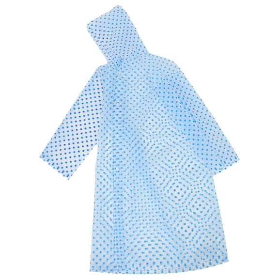 WHAMVOX Transparent Wave Point Raincoat Adult Waterproof Hood Poncho Rain Coat Unisex Portable Clear Rain Poncho Rainwear for Adults Men Women (Blue)