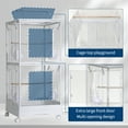 thumbnail image 7 of Small Bird Cage with Wheels, 40 Inch Parakeet Cage with Top Stand, 3 in 1 Bird Carrier for Parakeets, Canaries, Lovebirds, Small Quaker, Cockatiels, Budgie, Green Cheek,Conure, 7 of 7