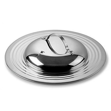 Stainless Steel Universal Lid with Adjustable Steam Vent, Fits All 7 Inch to 12 inch Pots and Pans - Replacement for Frying Pan Cover and Cookware Lids