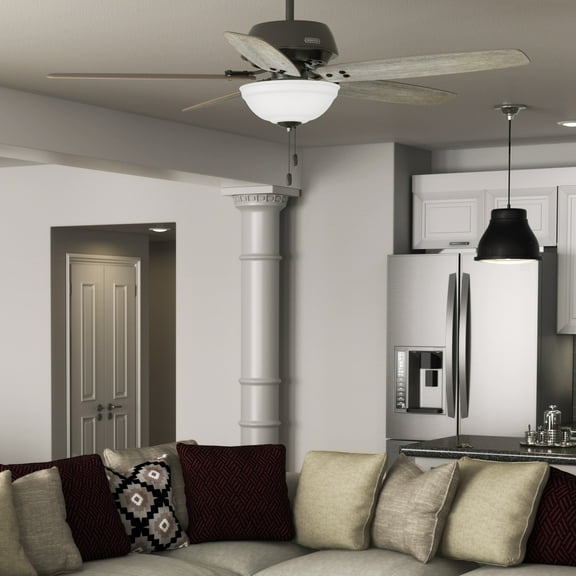 Hunter 60 inch Reveille Noble Bronze Ceiling Fan with LED Light Kit and Pull Chain
