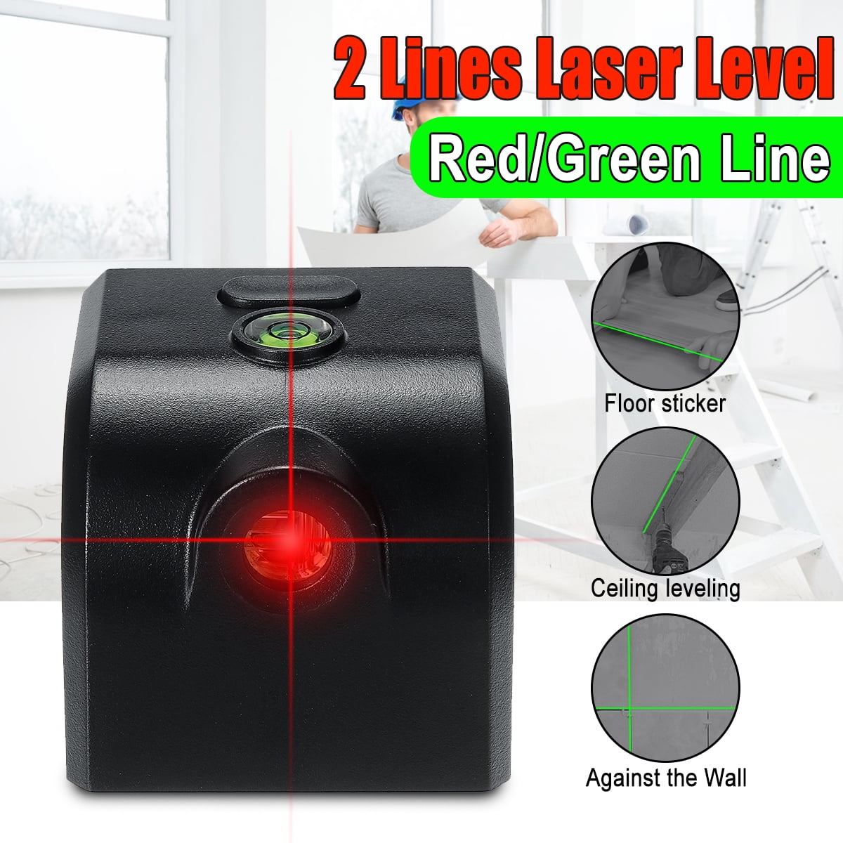 Pocket Size Rechargeable Laser Level Green Red Horizontal Vertical