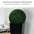 thumbnail image 5 of Kozyard 20''Cube Black Metal Planter with 2PCS 19in Topiary Ball Round Artificial Plant Balls for Backyard Balcony Garden Wedding Home Décor, 5 of 7
