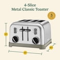 thumbnail image 2 of Cuisinart CPT-180 Tostador de Metal para 4 Panes, Stainless Steel, 2 of 7