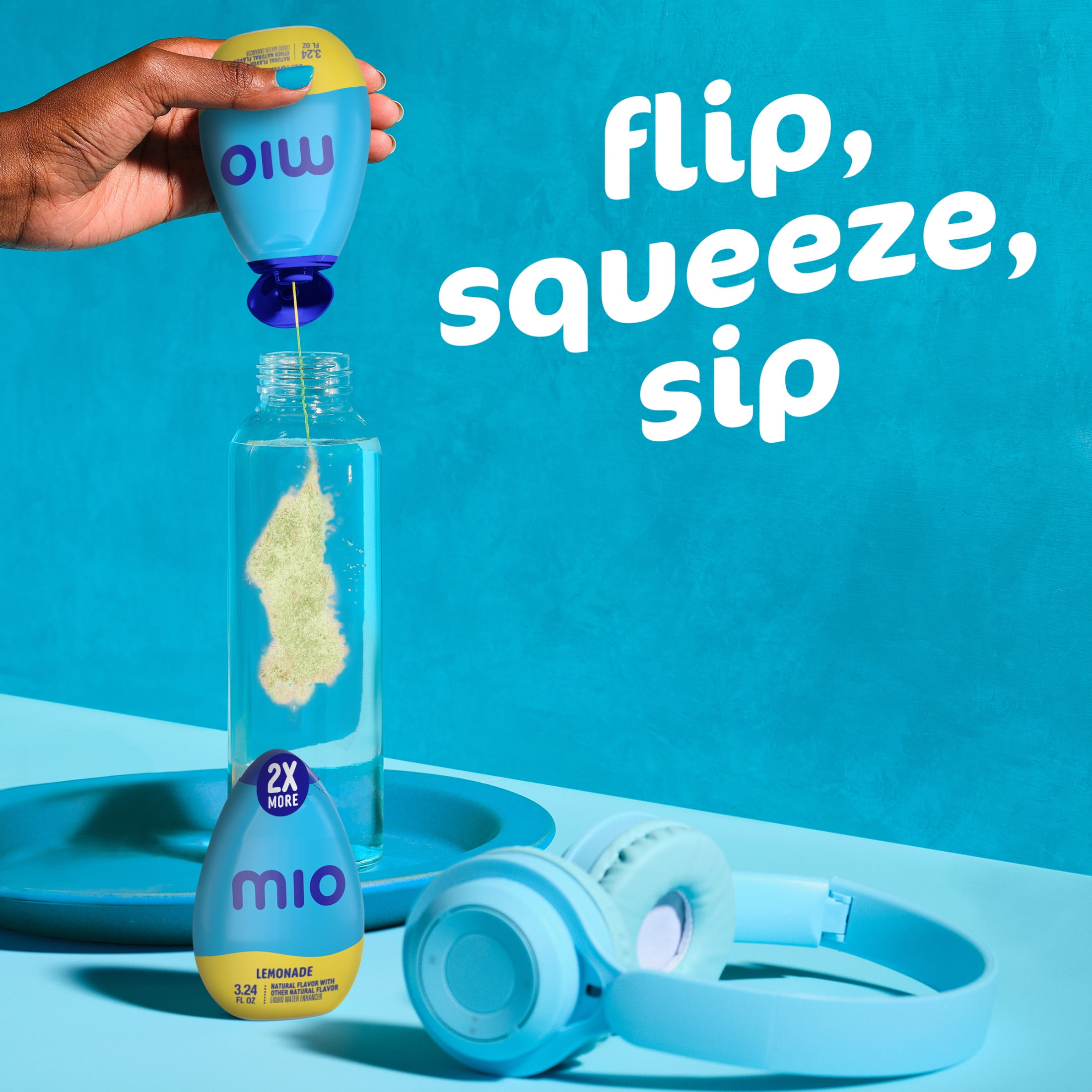 (2 pack) mio Lemonade Naturally Flavored with other natural flavor Liquid Water Enhancer, 3.24 fl oz Bottle