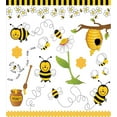 thumbnail image 3 of Collage Duvet Cover Set, Flying Bees Daisies Honey Chamomile Flowers Springtime Animal Print, Decorative 3 Piece Bedding Set with 2 Pillow Shams, Queen Size, Yellow White and Black, by Ambesonne, 3 of 3