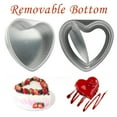 thumbnail image 6 of Heart Shaped Cake Pans, Nonstick Heart Cake Pan for Baking, Durable Stainless Steel Baking Pans Cake Tins for Birthday/Thanksgiving/Wedding/ Anniversary, Dishwasher Safe, 6 of 7