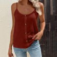 thumbnail image 2 of JULMCOMO Tank Tops for Women Scoop Neck Adjustable Spaghetti Strap Casual Loose Fit Camisole Tops Sleeveless Summer Button Down Shirts Red M, 2 of 7
