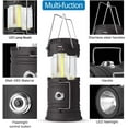 BEEPRINCESS 2-Pack Collapsible LED Camping Lanterns, USB Rechargeable & Battery Powered, Super Bright COB Emergency Lights for Camping, Hurricanes, Power Outages, and More
