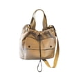 thumbnail image 4 of Bolso de hombro para mujer, moderno, con asas, versátil, portátil, para hombro Caqui, 4 of 9