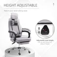 thumbnail image 3 of Ergonomic Light Grey Office Chair with Footrest & Lumbar Support - Executive Mesh Task Chair for Home or Office - Adjustable Height & Recline, 3 of 7