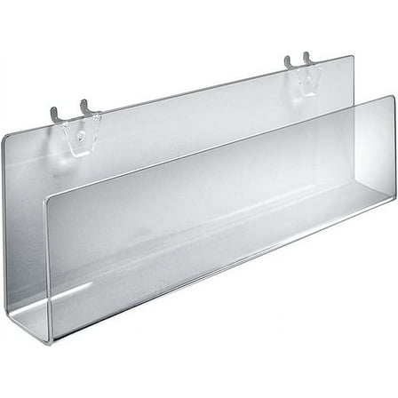 Azar Displays 556098 Clear Acrylic Greeting Card Holder for Pegboard / Slatwall (2 Pack)