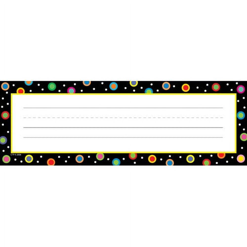 Creative Teaching Press Dots on Black Name Plates, 9-1/2 x 3-1/4 Inches, Pack of 36 - image 3 of 3