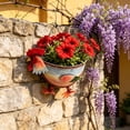 thumbnail image 4 of Gumesh Rooster Shaped Hanging Metal Flower Pot, Cute Animal Planter for Outdoor Garden Fence Balcony Decor, 4 of 7
