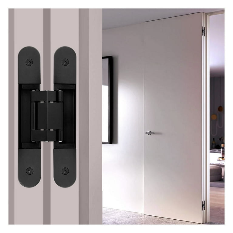 Nuk3y 7 Inch Concealed Door Hinges 180 Degree Swing 3 Way