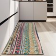 thumbnail image 4 of Yellow and Pink Geometric Boho Pattern Kitchen Rug Mat,Kitchen Runner Rugs Non Skid Washable,Decorative Kitchen Floor Mats for Kitchen,Sink,Laundry,17"X47", 4 of 5