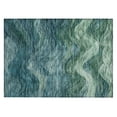 thumbnail image 2 of Addison Rugs Chantille Indoor/Outdoor Transitional Swirls Teal Washable Rectangle Rug, 1'8" x 2'6", 2 of 6