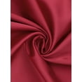 thumbnail image 5 of INSPIRAR CHIC Conjunto de Pijama de Satén de Mujer, Top de Cuello Redondo de Manga Corta con Bolsillo Frontal y Pantalones Cortos con Cuerda de Ajuste, Ropa de Dormir L Rojo Oscuro, 5 of 5
