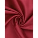 thumbnail image 5 of INSPIRAR CHIC Conjunto de Pijama de Satén de Seda para Mujeres, Top de Cuello Redondo con Manga Corta y Bolsillo Frontal, y Pantalones Cortos con Cuerda para Dormir S Rojo Oscuro, 5 of 5