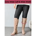 thumbnail image 5 of Women's Extra Wide Calf Knee High Boots True Wide Width Chunky Heeled Boot Comfortable Plus Size Tall Long Gogo Boots for Women., 5 of 7