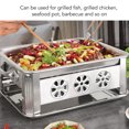 thumbnail image 3 of Fish Baking Pan Stainless Steel Rectangular Even Heating Fish Charcoal Alcohol Stove, 3 of 8