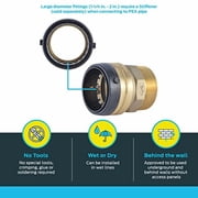 Sharkbite 1/2 x 1/2 MNPT Straight Male Connector in Brass - U120LF