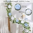 thumbnail image 3 of Lyacmy 6.07FT Artificial Eucalyptus Garland with Flowers, Blue Fake Rose Gypsophila Flower Garlands for Decoration, Greenery Garland Hanging Vines for Room Wedding Backdrop, 3 of 8