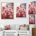 thumbnail image 4 of Designart "Flower landscape Pink Crimson I" Floral Floater Framed Wall Art Living Room, 4 of 7
