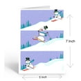 thumbnail image 3 of Skiing Snowman Christmas Card - 5" x 7" Christmas Card - 18 Cards & 19 White Envelopes - 70015, 3 of 3