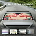 thumbnail image 6 of Heduofu Car Windshield Sun Shade, Couple Flamingo Sunshades Sun Visor Protector Blocks UV Rays Foldable Keep Your Vehicle Cool for Most Sedans SUV Truck 51x28in, 6 of 7