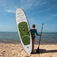 thumbnail image 3 of Feath-R-lite Inflatable Stand Up Paddle Board, SUP Green Camo Pattern Paddle Board 10'x30''x6'' (LxWxH),Adjustable Aluminum Paddles,Fins, Accessories like Backpack and Hand Pump,unisex, 3 of 6