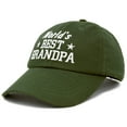 thumbnail image 4 of DALIX Worlds Best Grandpa Dad Hat Grandfather Gift Cotton Cap in Olive, 4 of 6