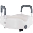 thumbnail image 1 of Medokare Raised Toilet Seat Riser - Toilet Seat Risers for Elderly, Portable Handicap Toilet Seat with Handles, Disabled Elevated Riser Seat with Arms, 1 of 4