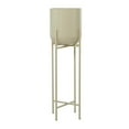 thumbnail image 6 of CosmoLiving by Cosmopolitan 13" x 42" Deep Recessed Dome Beige Metal Planter with Removable Stand, 6 of 9