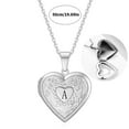 thumbnail image 5 of Elegant Heart Shaped Frame Necklace Engraved Letter Charm Titanium Steel Chain, 5 of 10