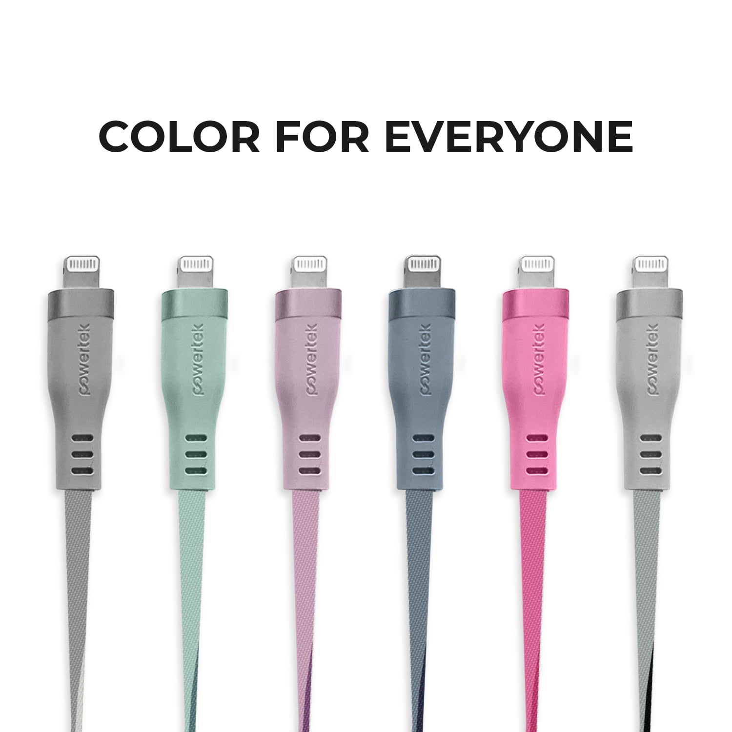 Liquipel Powertek Two Tone USB-A to Lightning - White